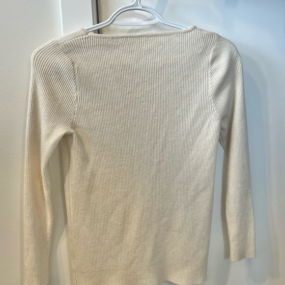 Scoop neck ribbed sweater - Picture 2 of 2